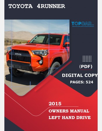toyota 4runner 2015 owners manual